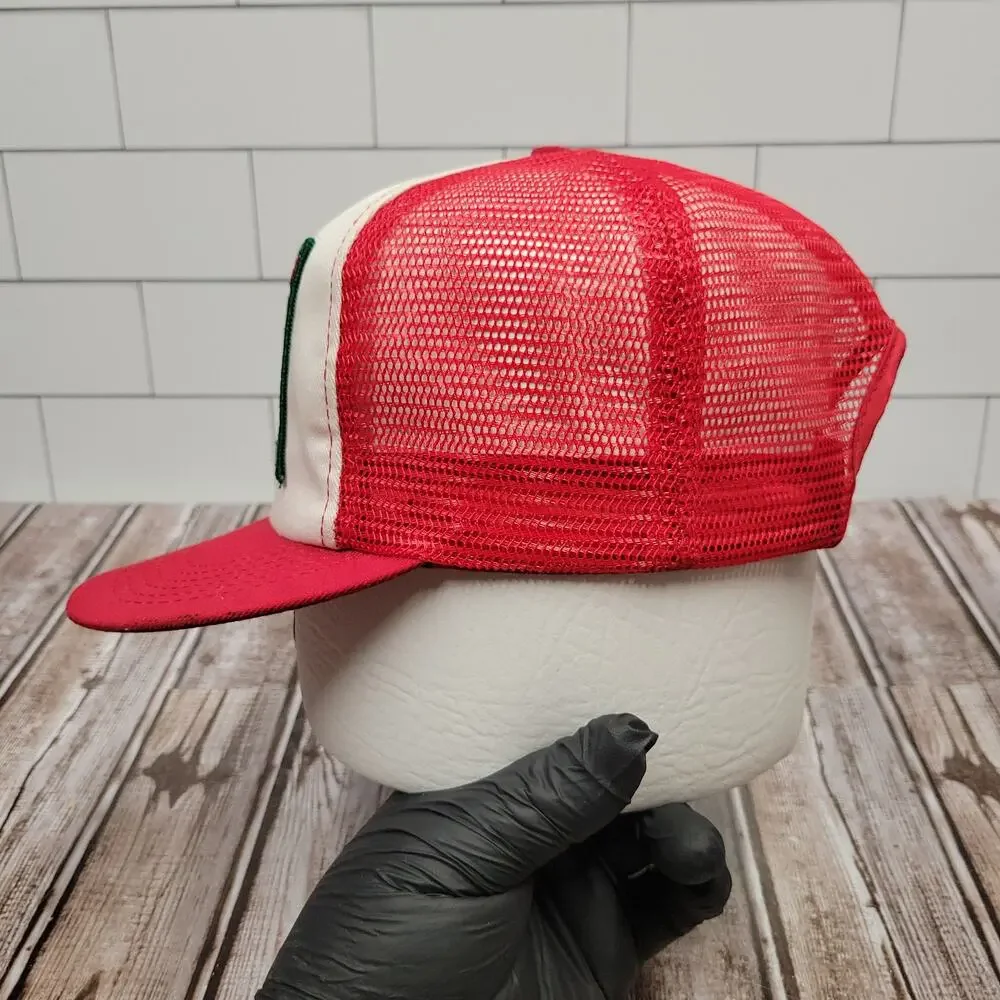 Vintage Red Man Chewing Tobacco Trucker Hat Mesh Snapback USA Made OSFA